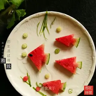 Sliced watermelon