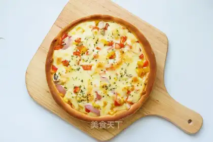 Chicken vegetable pizza