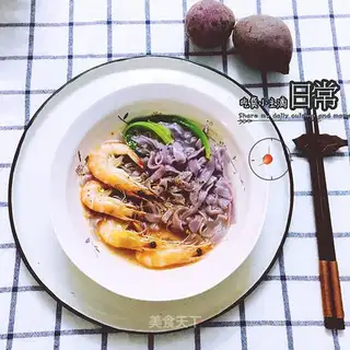 Potato shrimp noodles