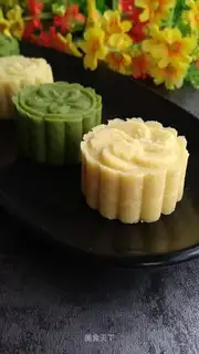 Butter, green bean cake