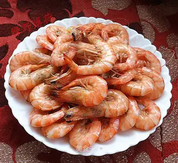 White burning shrimp