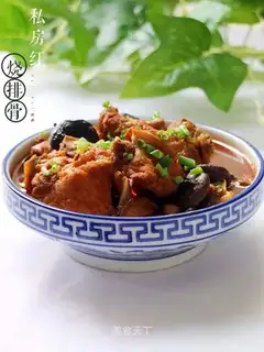 Flaming mushroom ribs