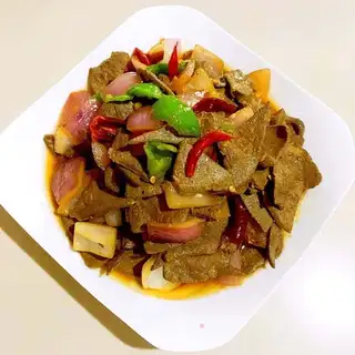 Onion fried liver