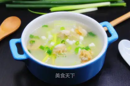 Toad scallop soup