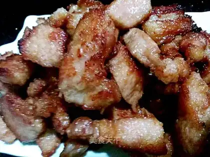 Cake and roasted meat