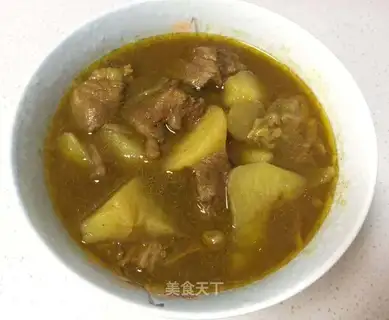 Lazy curry potato stew