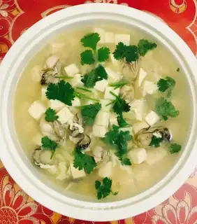 Oyster tofu soup