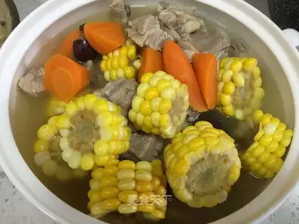 Carrot corn chop soup
