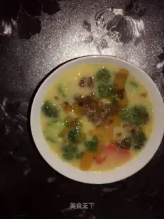 Steamed eggs from the veal oxen orchids