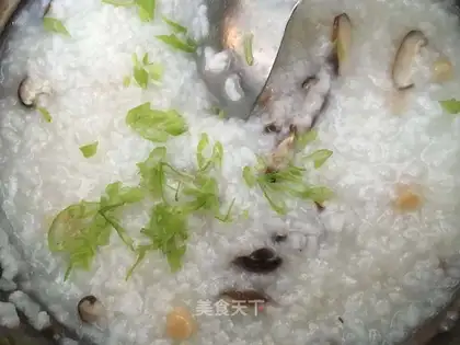 Dry bean mushroom congee