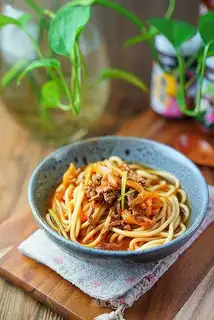 Beef and carrot noodles
