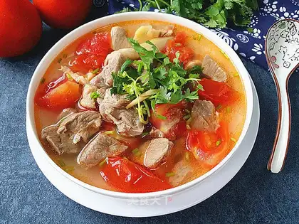 Tomato lamb soup