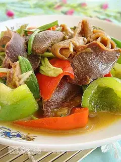 stir-fried duck offal with double pepper