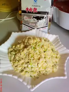 Minced green onion and tofu residue