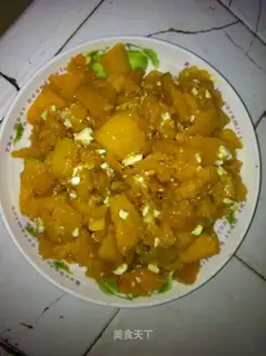 stir-fried pumpkin with salted duck eggs