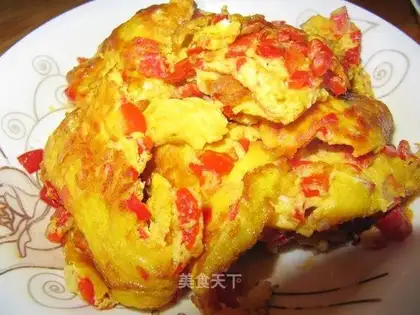 Fried egg with pepper