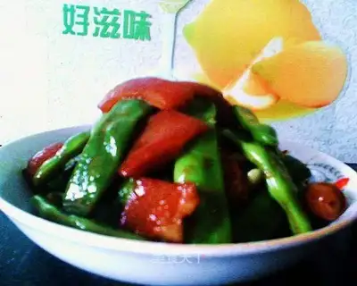 Braised lentils with pork skin