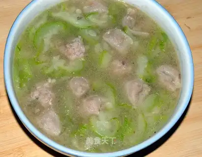 loofah meatball soup