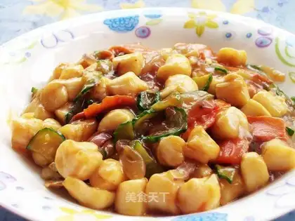 stir-fried scallops