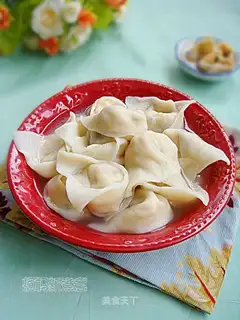Tomato egg mint dumplings