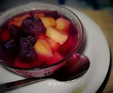 Purple potato apple syrup