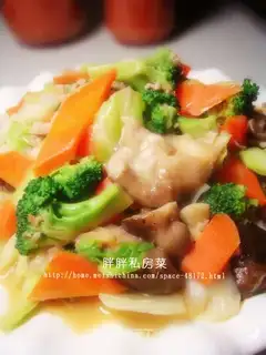 assorted stir-fried pork