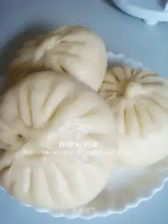 Big bun with pork and kidney beans