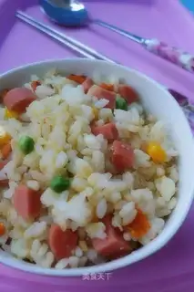 Colorful egg fried rice