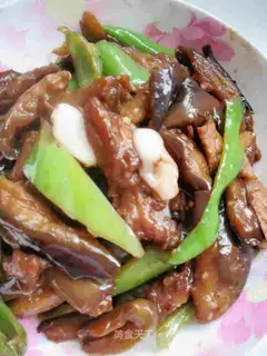 Hand-shredded eggplant with soy sauce