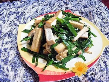stir-fried leeks with tofu