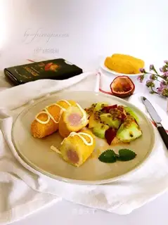 Sausage potatoes and vegetables salad