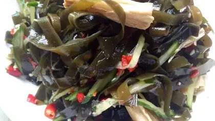 The sea belt and the mashed bamboo