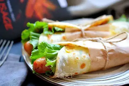 Egg burrito sausage roll