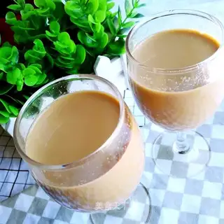 Homemade tea and milk