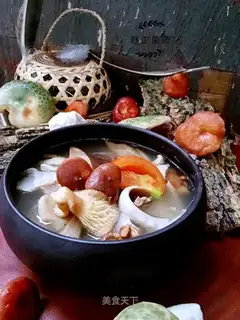 Wild fungus soup