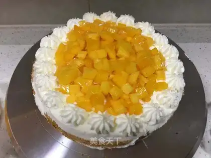 Cream fruit cranberry cake