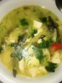 Yellowfish tofu soup