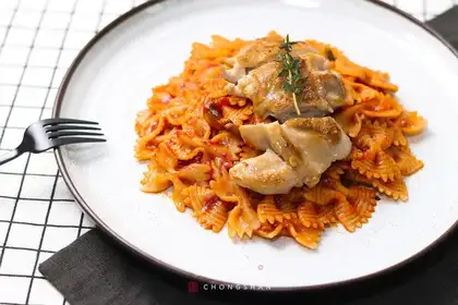 Garlic chicken and butterflies