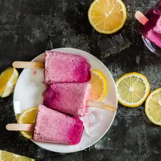 Flamingo popsicle ice