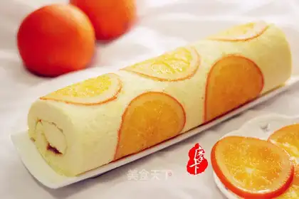 Orange cake roll
