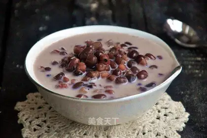 Rice and red bean milk