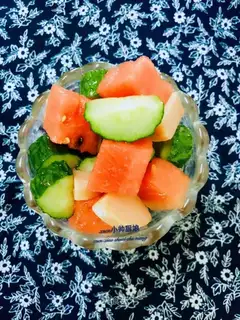 The cucumber cucumber sausage watermelon