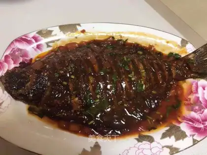 Dry-burned. Fish