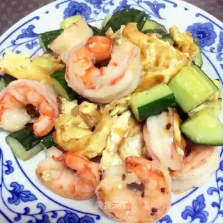 cucumber shrimp eggs