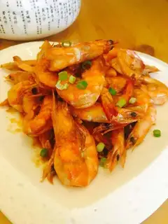 Shrimp with oil
