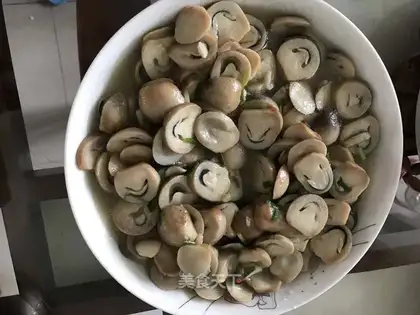 Scorch the mushrooms