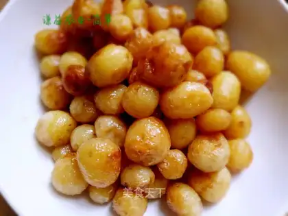 Dry burning of mini potatoes