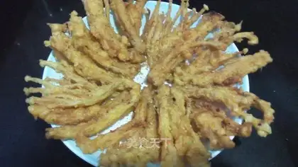Fried golden mushrooms