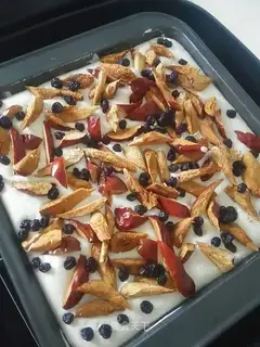Red dates, blueberries, dry rice