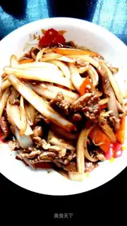Onion fried lamb